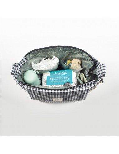 BOLSA CANASTILLA I LOVE VICHY NEGRO BOLSA CANASTILLA I LOVE VICHY NEGRO