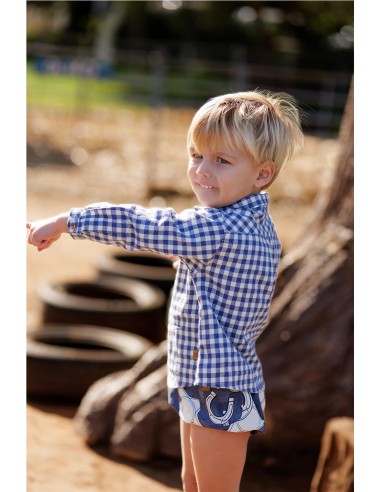 CONJUNTO DE CAMISA VICHY CON BOMBACHO...