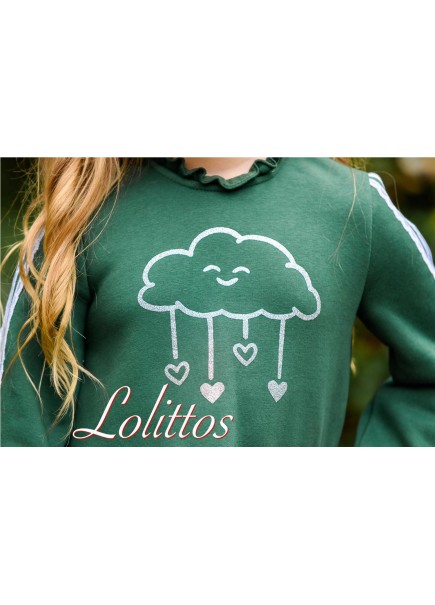 SUDADERA CON RANA VOLANTES...