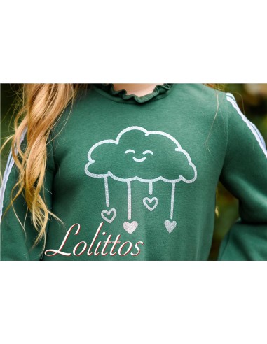 SUDADERA CON RANA VOLANTES POALLA