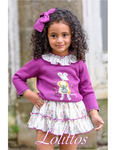 JUBÓN CON CUBREFALDA RATONTITOS