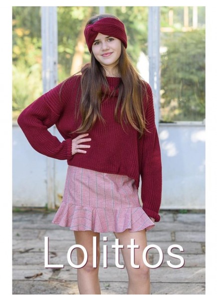 FALDA GRANATE CASUAL LOLITTOS