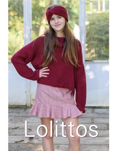 FALDA GRANATE CASUAL LOLITTOS