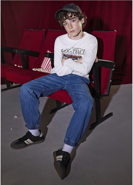 PANTALÓN DENIM CARGO CHICO... 2