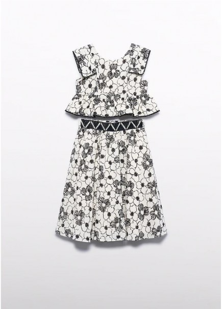 CONJUNTO FALDA MIDI ESTAMPADA 2