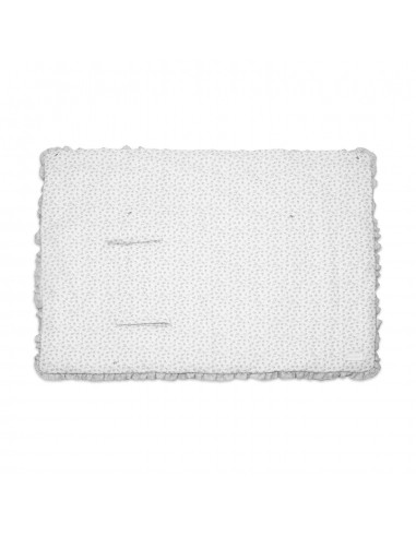 ARRULLO/MANTA LITTLE BLOOM FLOR GRIS