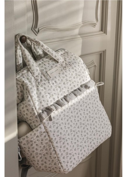 MOCHILA LITTLE BLOOM FLOR GRIS