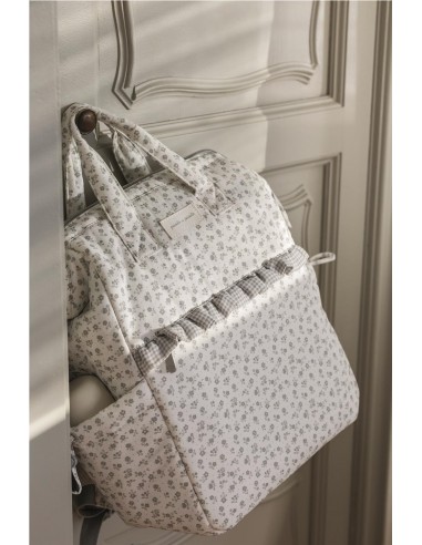 MOCHILA LITTLE BLOOM FLOR GRIS