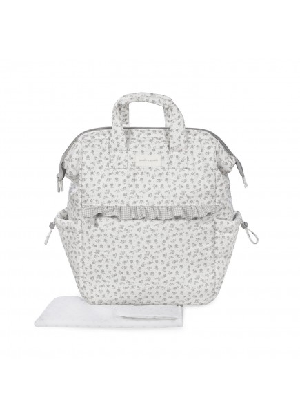MOCHILA LITTLE BLOOM FLOR GRIS 2