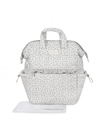 MOCHILA LITTLE BLOOM FLOR GRIS