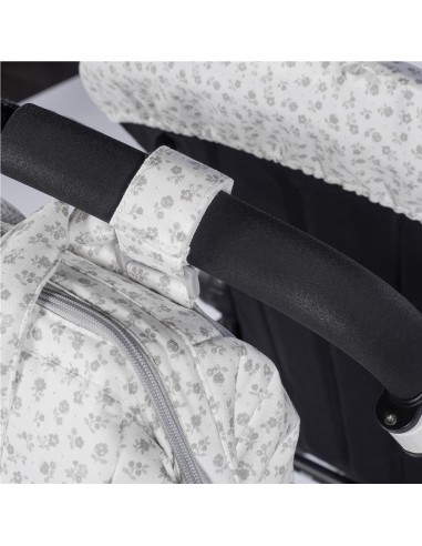 MOCHILA LITTLE BLOOM FLOR GRIS