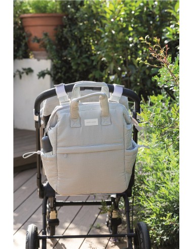 MOCHILA LITTLE BLOOM VICHY GRIS