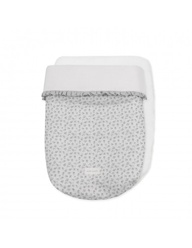 SACO CUCO LITTLE BLOOM FLOR GRIS