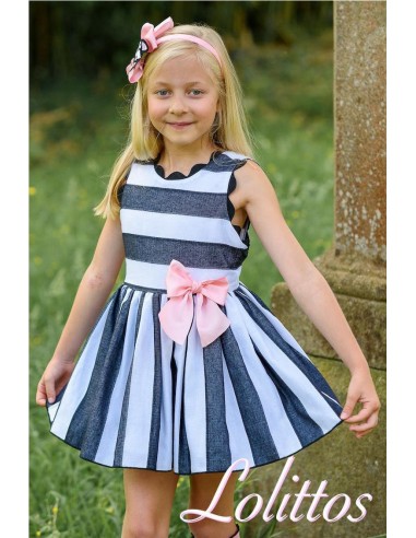 VESTIDO CON JERSEY ONIX DE LOLITTOS