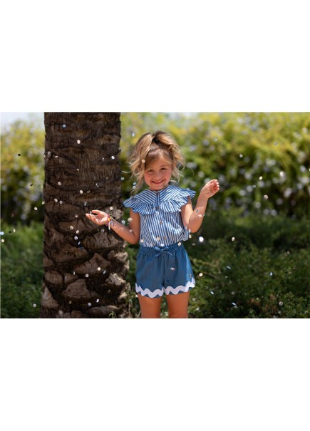 CAMISA RAYAS Y SHORT DENIM... 2