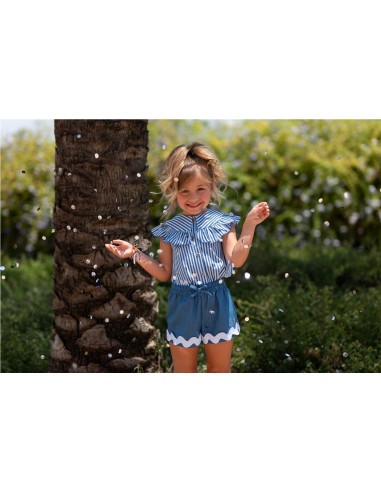 CAMISA RAYAS Y SHORT DENIM JOSÉ VARÓN