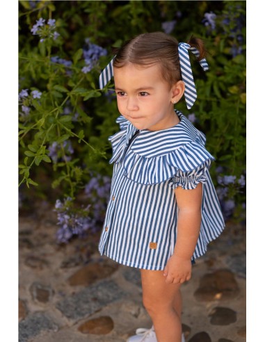 CONJUNTO BLUSA Y RANITA DENIM JOSÉ VARÓN