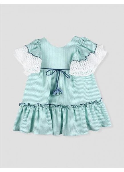 VESTIDO RAYAS C/TEJIDO CALADO 2