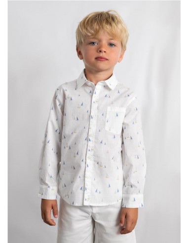 CAMISA M/L ESTAMPADA MAYORAL