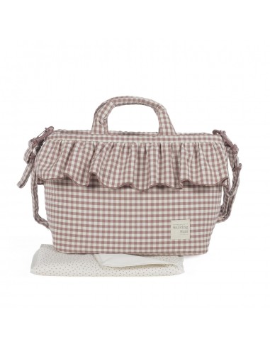 BOLSA CANASTILLA PRALINÉ VICHY MOKA