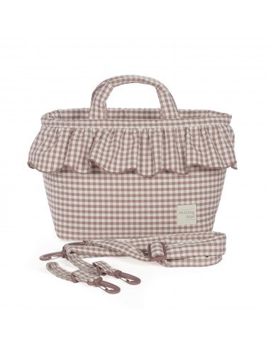 BOLSA CANASTILLA PRALINÉ VICHY MOKA