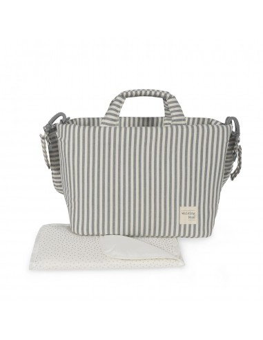 BOLSA CANASTILLA PRALINÉ RAYAS MATCHA