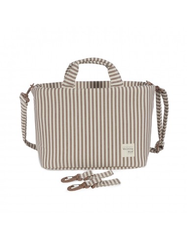 BOLSA CANASTILLA PRALINÉ RAYAS MOKA