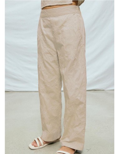 CONJ. PANTALON LARGO BORDADO