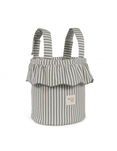 BOLSO BUCKET PRALINÉ RAYAS MATCHA