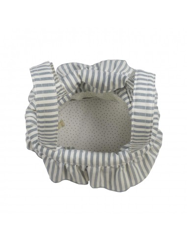 BOLSO BUCKET PRALINÉ RAYAS MATCHA