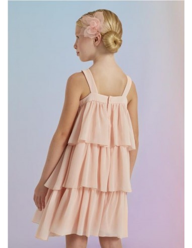 VESTIDO GASA VOLANTES