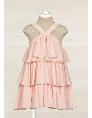 VESTIDO GASA VOLANTES