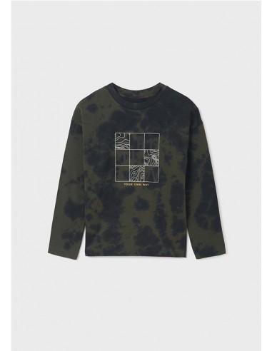 Camiseta manga larga con tie dye para...