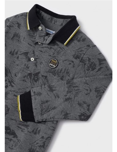 Polo manga larga con estampado para niño