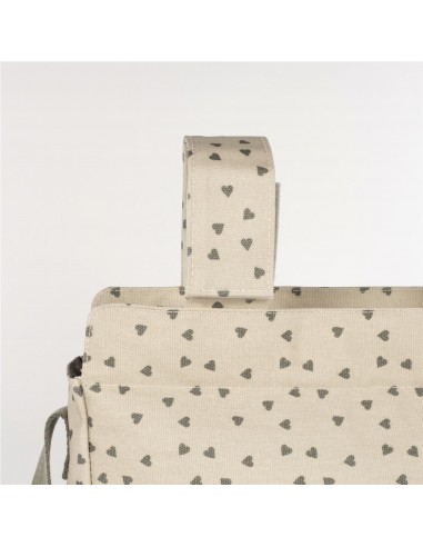 BOLSA CANASTILLA CORAZONES POPPY MUSGO