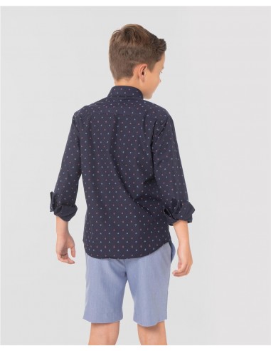 CAMISA CUELLO BOTÓN ESTAMPADA