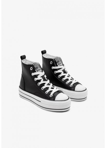 ZAPATILLAS ALTAS NAPA B&W