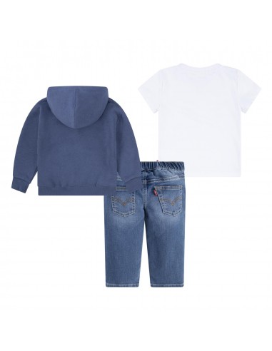 CONJUNTO SUDADERA, CAMISETA Y VAQUERO