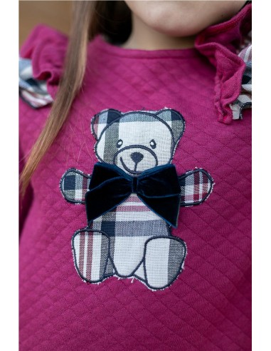 VESTIDO PUNTO CON FALDA CUADROS