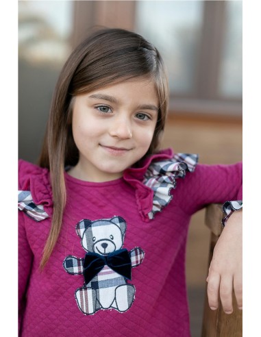 VESTIDO PUNTO CON FALDA CUADROS