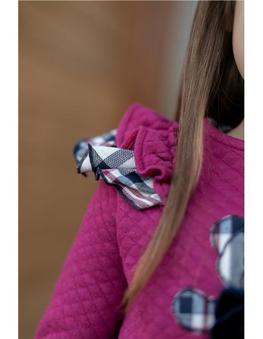 VESTIDO PUNTO CON FALDA CUADROS