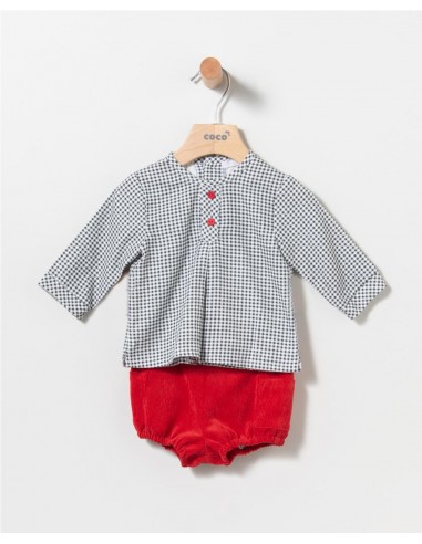 CONJUTO CAMISA VICHY CON RANITA