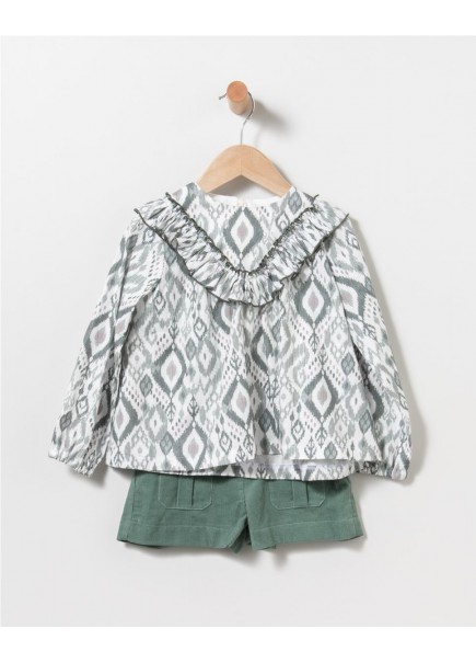 CONJUNTO BERMUDA CON BLUSA...