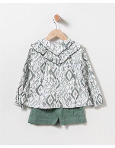 CONJUNTO BERMUDA CON BLUSA ESTAMPADA