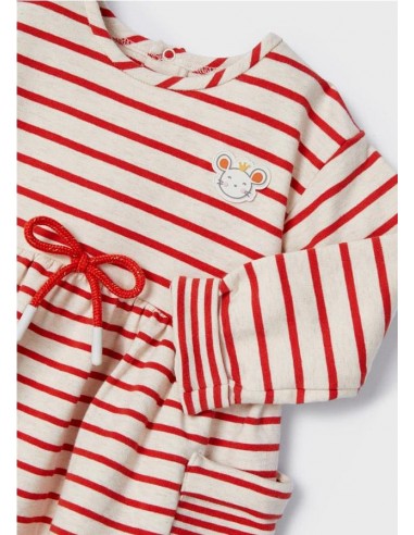 VESTIDO RAYAS PARA BEBE DE MAYORAL.