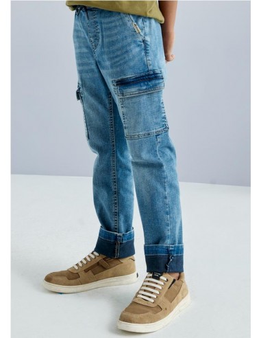 PANTALÓN DENIM JOGGER CARGO