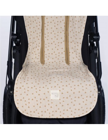 COLCHONETA CORAZONES POPPY CANELA