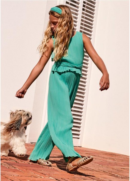 MONO LARGO GASA PLISADA